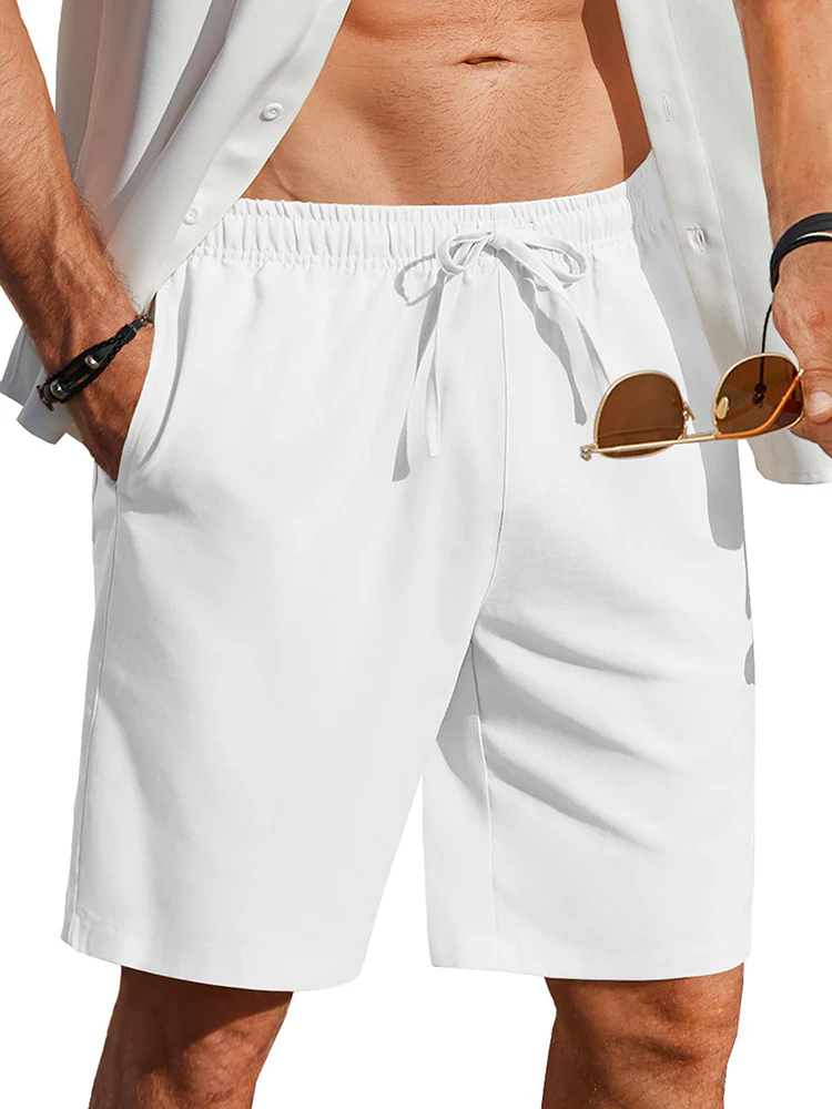 Casual Summer Linen Blend Shorts (US Only) - Image 8