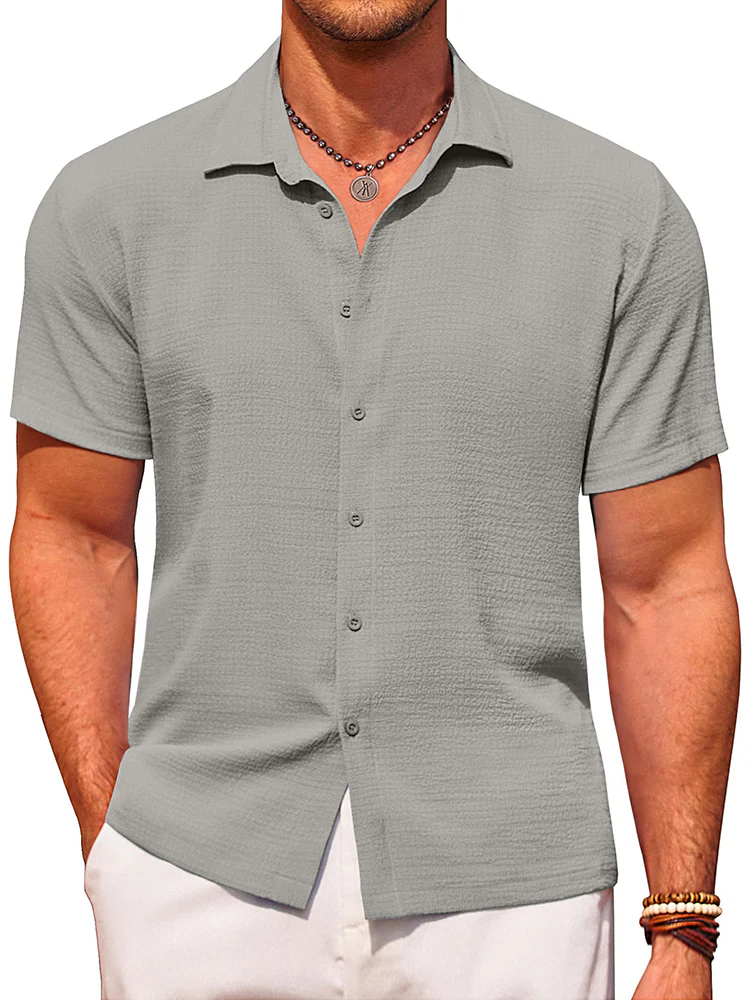 Casual Summer Textured Shirt (US Only) - Image 5