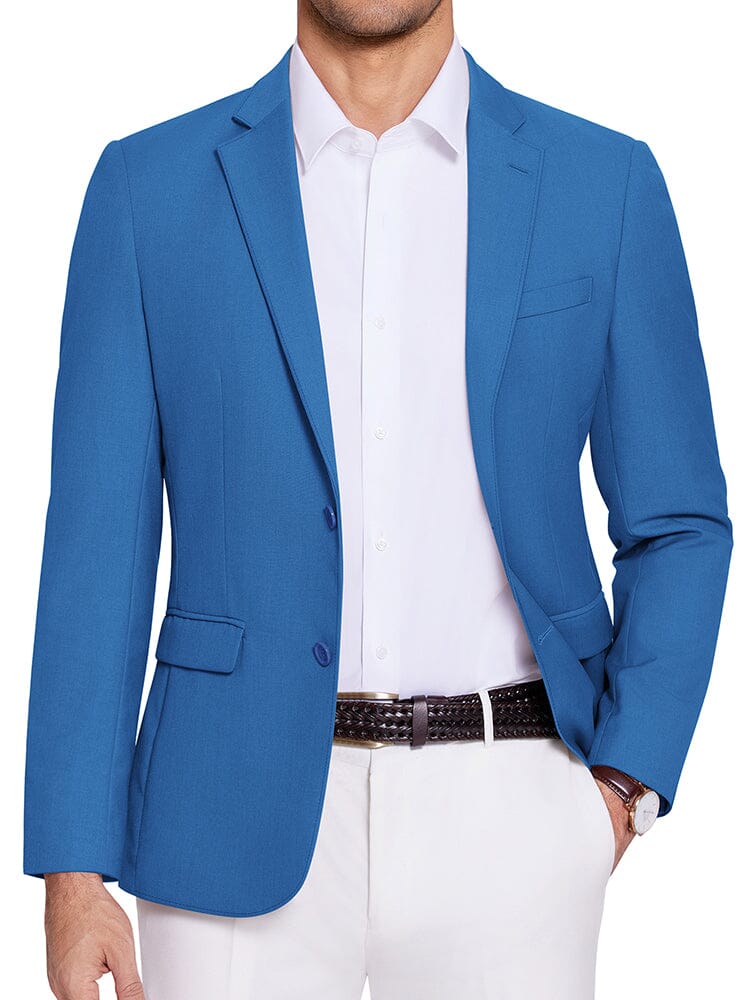 Casual Two Buttons Suit Jackets (US Only) - Image 9