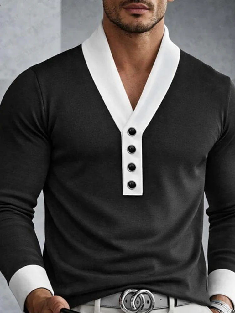 Casual Versatile Contrast Color Undershirt - Image 3