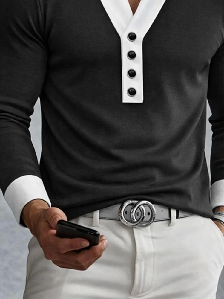 Casual Versatile Contrast Color Undershirt - Image 4
