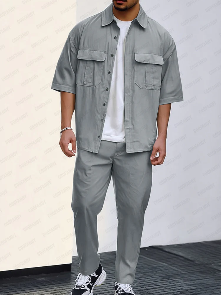 Casual Versatile Shirts Pants Set - Image 2