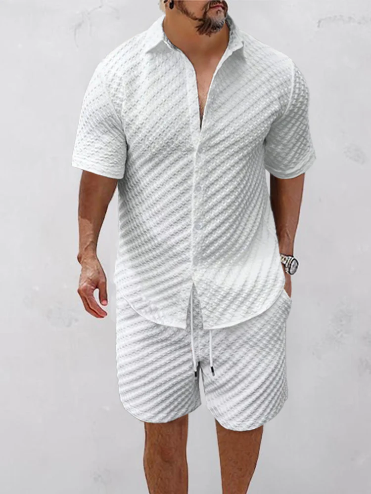 Casual Versatile Textured 2-Piece Set - Image 3
