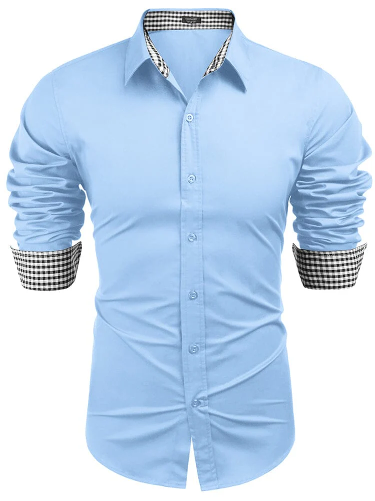 Checked Shirt Business Shirt - Image 7