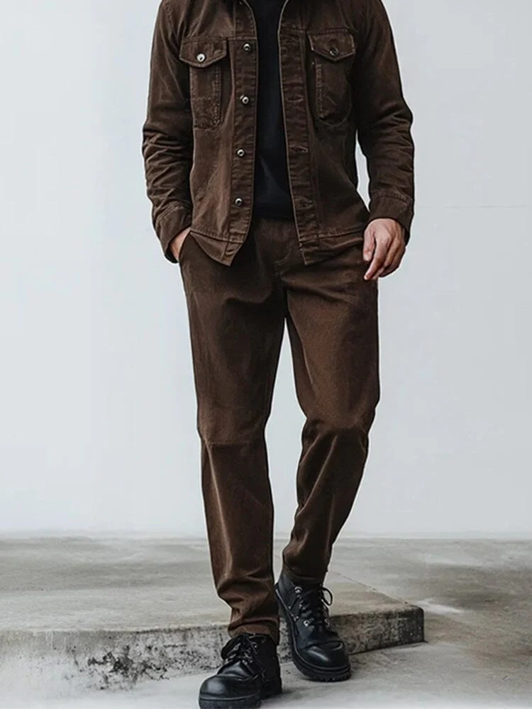 Classic 100% Cotton Cargo Jacket Set - Image 4