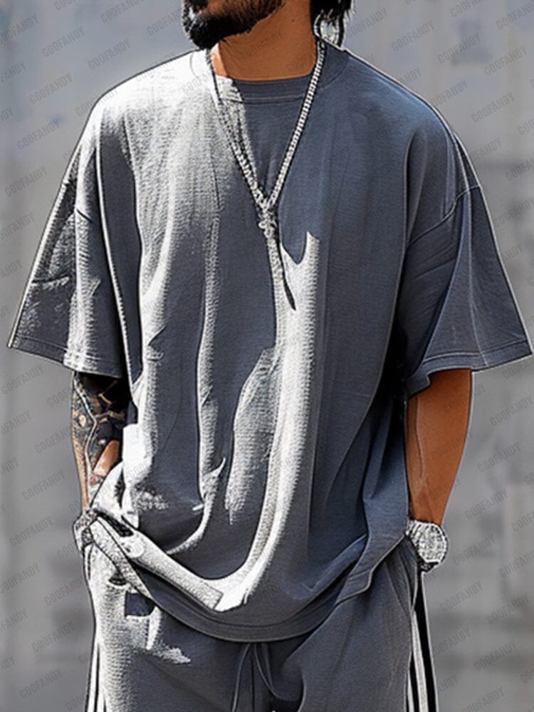 Classic 100% Cotton Matching Tracksuit Set - Image 4