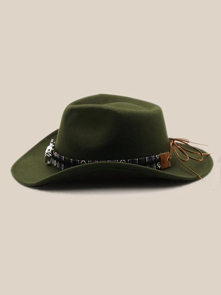 Classic 100% Wool Cowboy Hat - Image 9