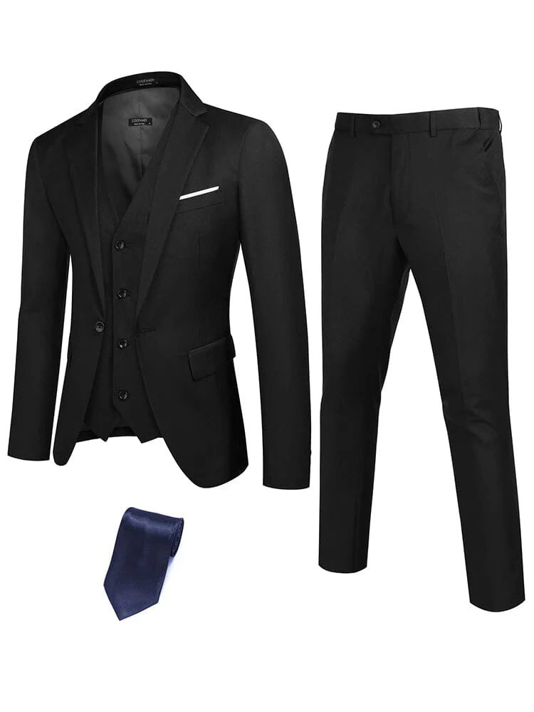 Classic 3-Piece Suit Set with Tie (US Only) - Image 2