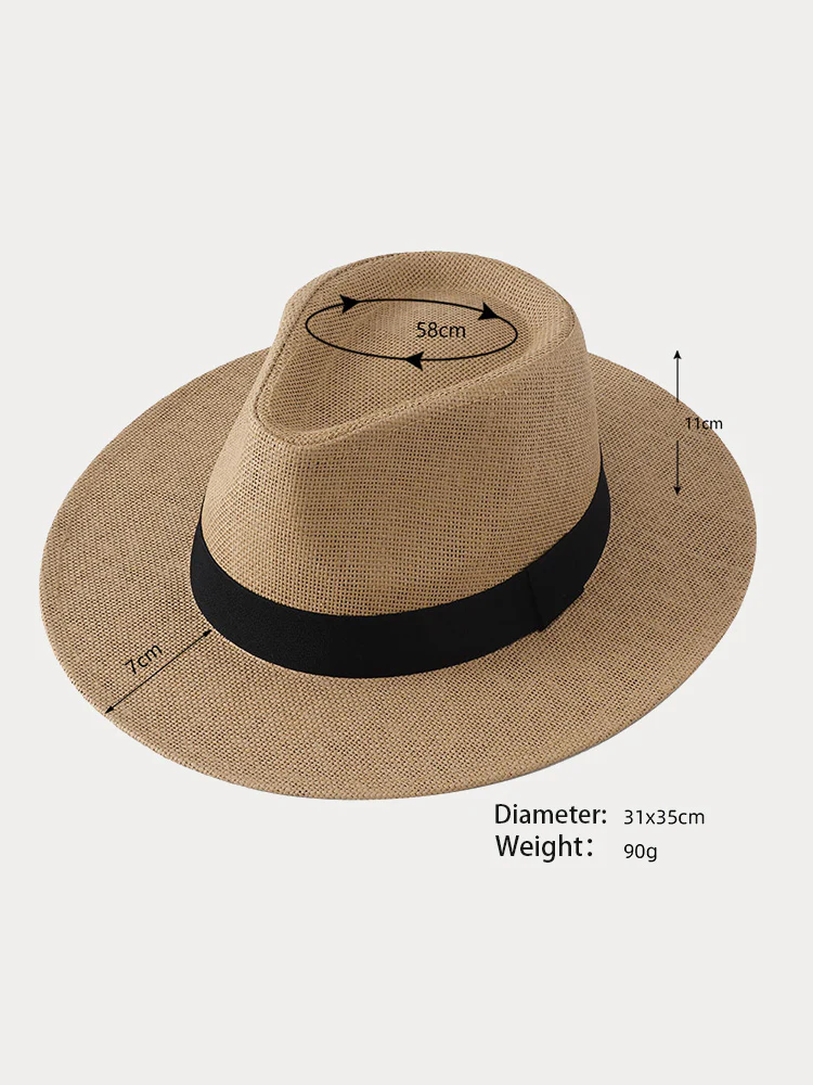 Classic Banded Panama Hat - Image 9