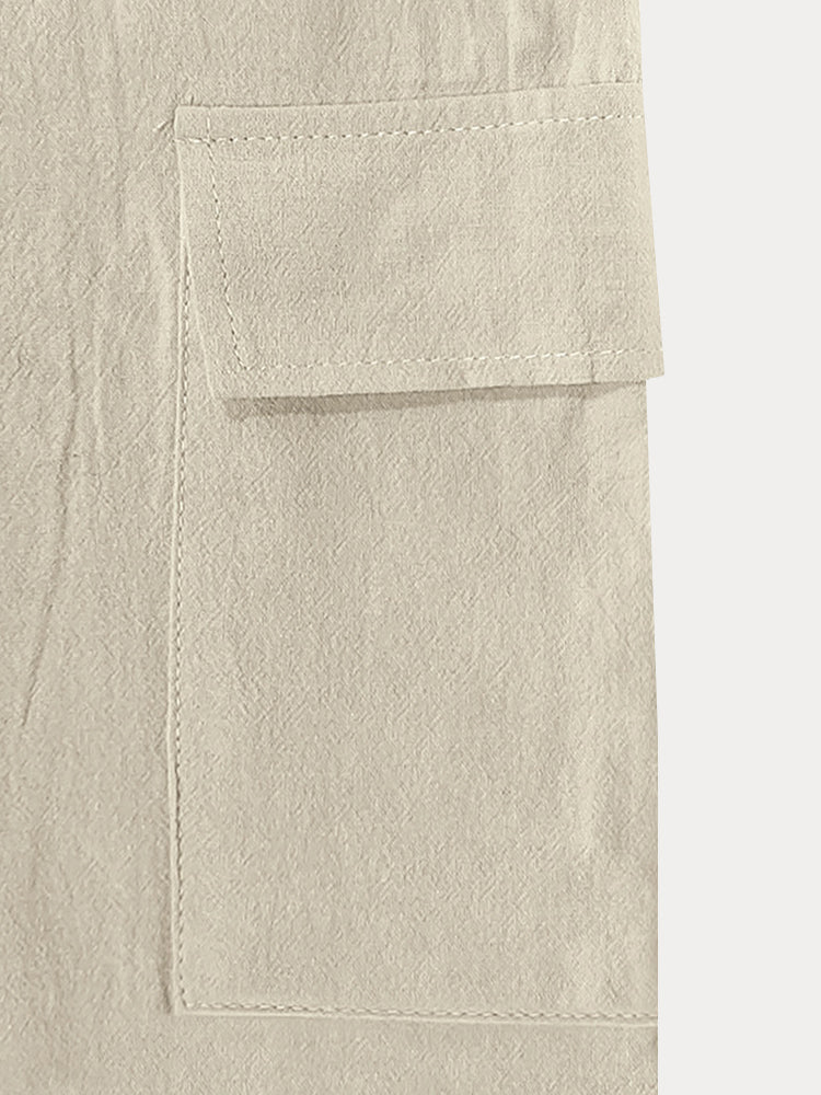 Classic Breathable Cotton Cargo Shorts - Image 12