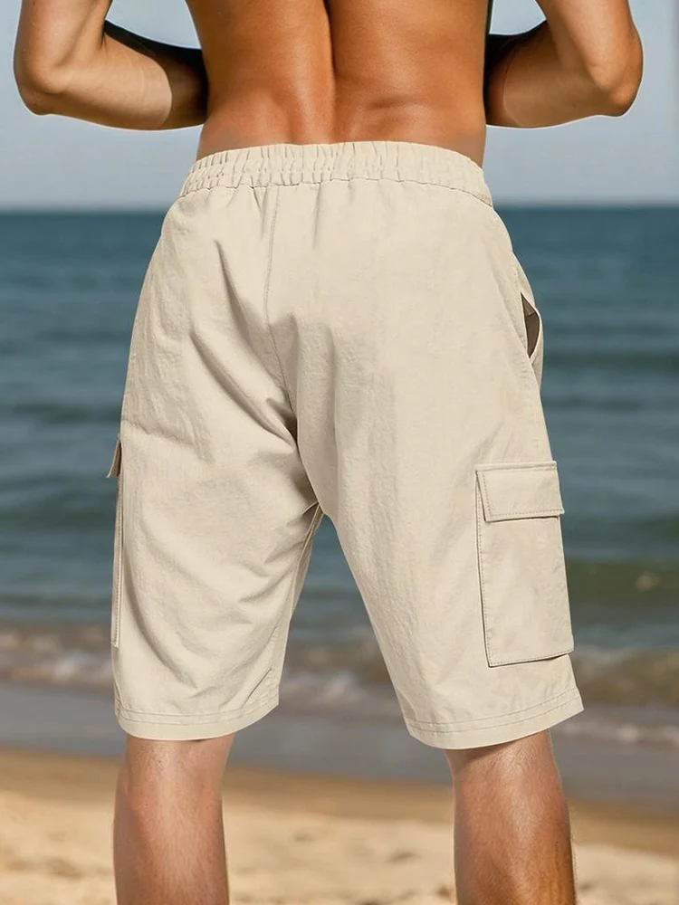 Classic Breathable Cotton Cargo Shorts - Image 7