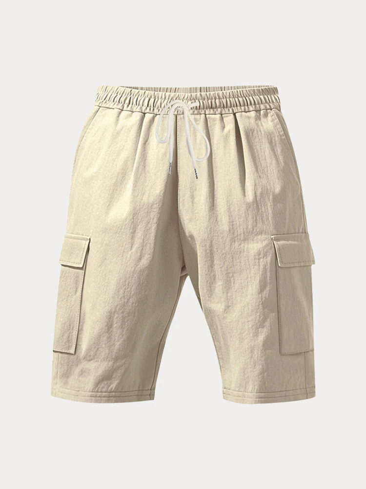Classic Breathable Cotton Cargo Shorts - Image 8