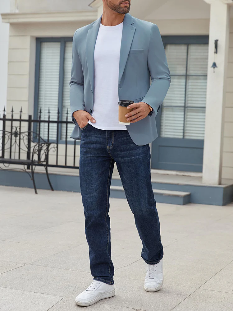 Classic Business Casual Blazer Suit Jacket (US Only) - Image 14