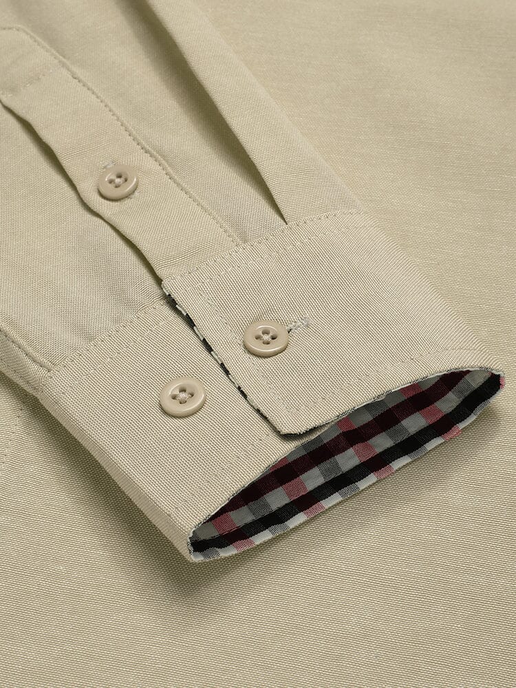 Classic Casual Plaid Splicing Shirt (US Only) - Image 11