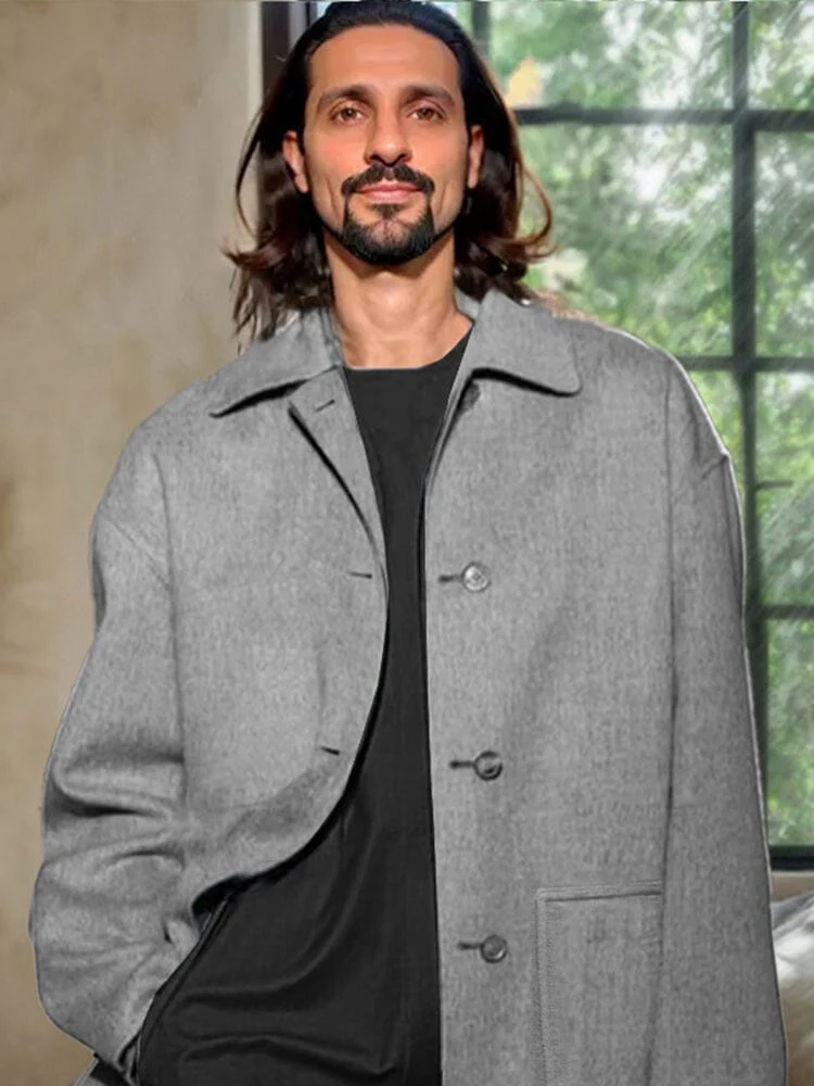 Classic Casual Short Tweed Coat - Image 3