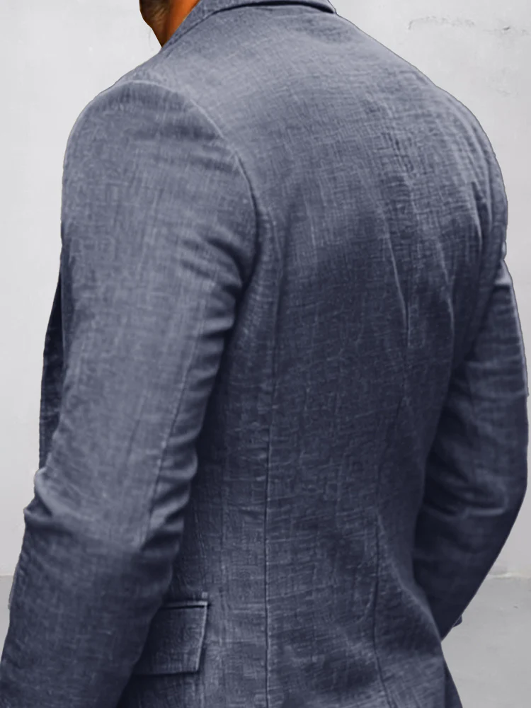 Classic Comfort Cotton Linen Blazer - Image 5