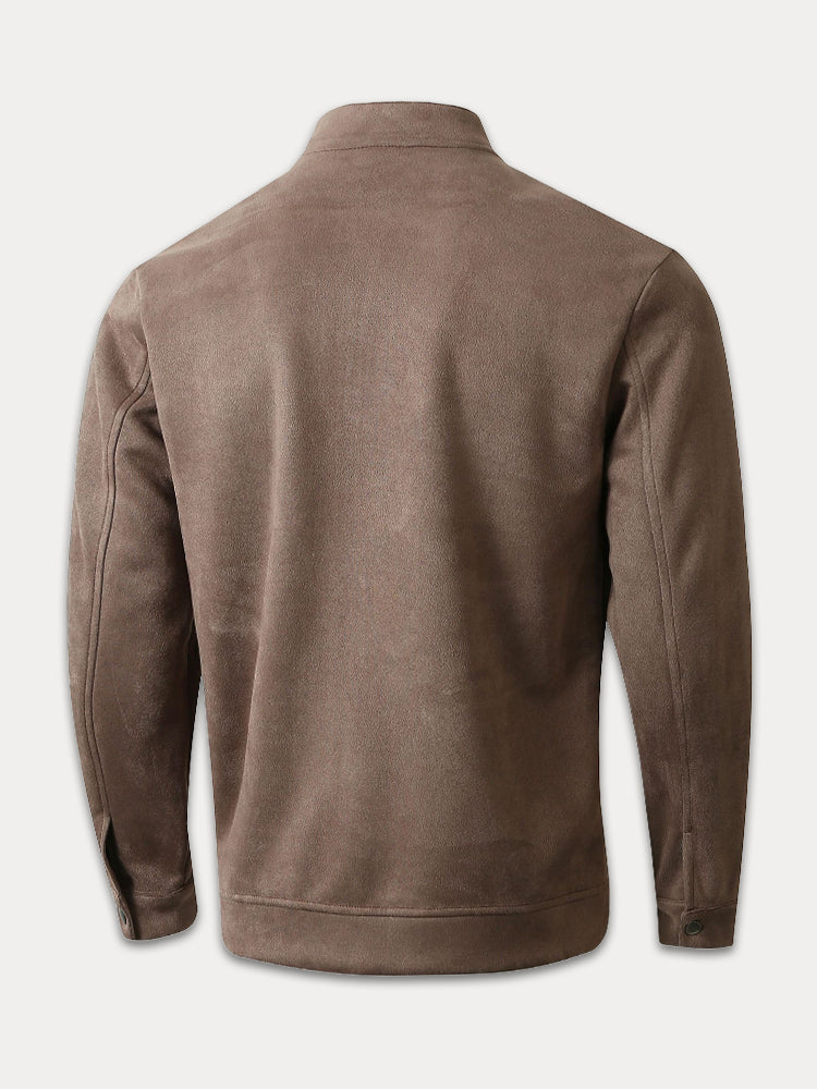 Classic Comfy Leisure Suede Jacket - Image 12