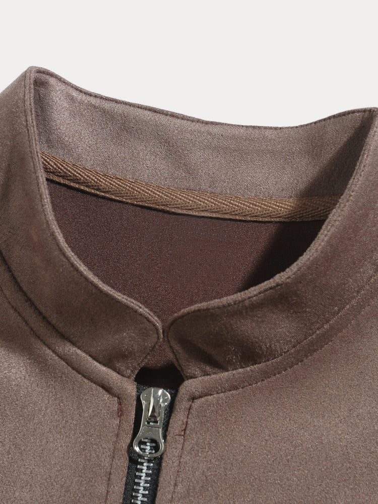Classic Comfy Leisure Suede Jacket - Image 5