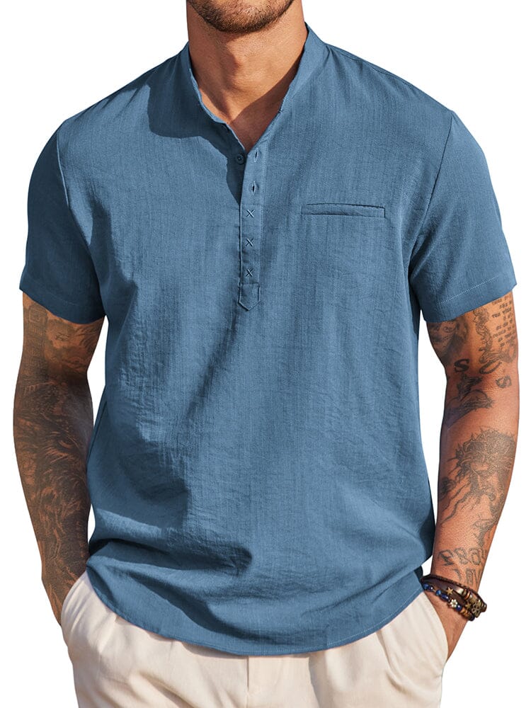 Classic Comfy Summer Henley Shirt (US Only) - Image 10