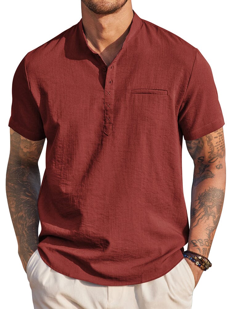 Classic Comfy Summer Henley Shirt (US Only) - Image 12
