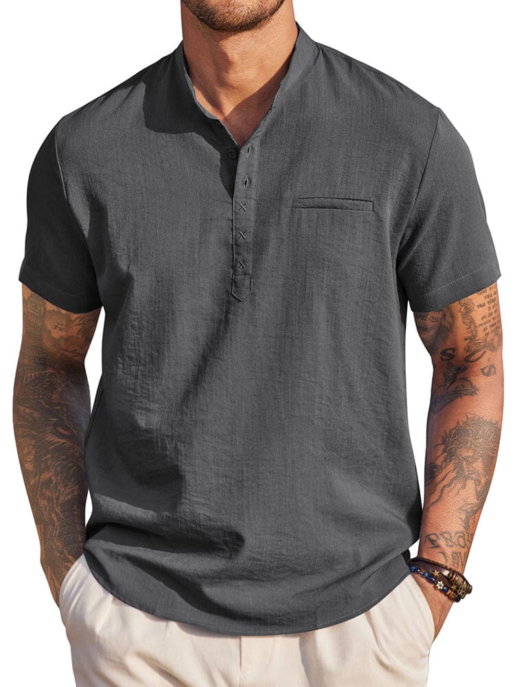 Classic Comfy Summer Henley Shirt (US Only) - Image 13