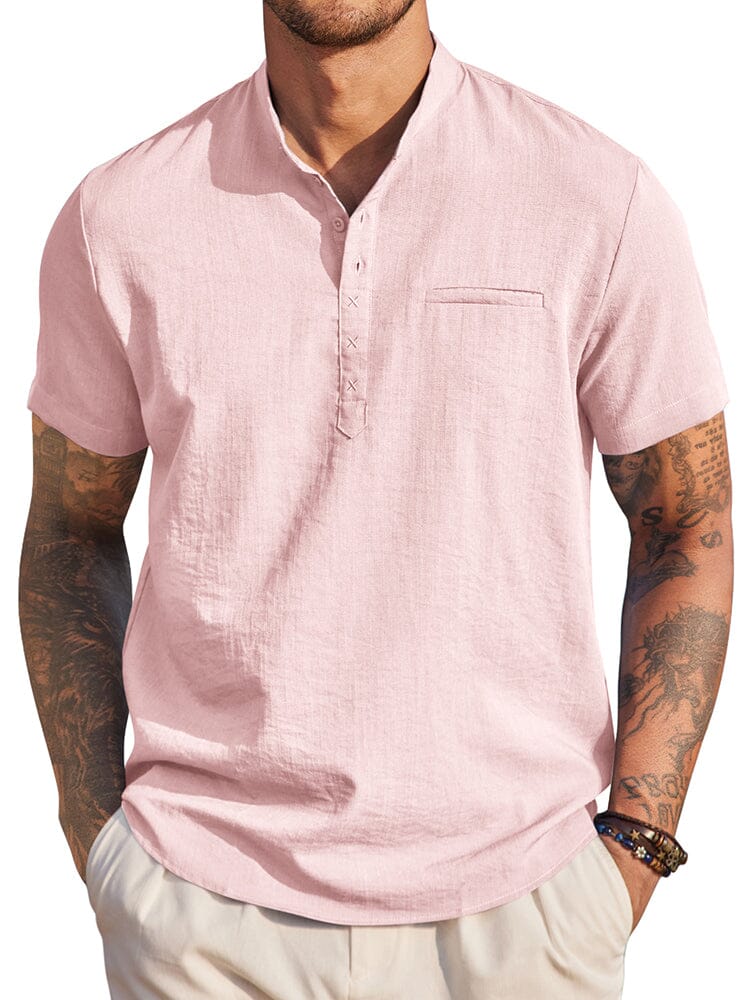 Classic Comfy Summer Henley Shirt (US Only) - Image 14