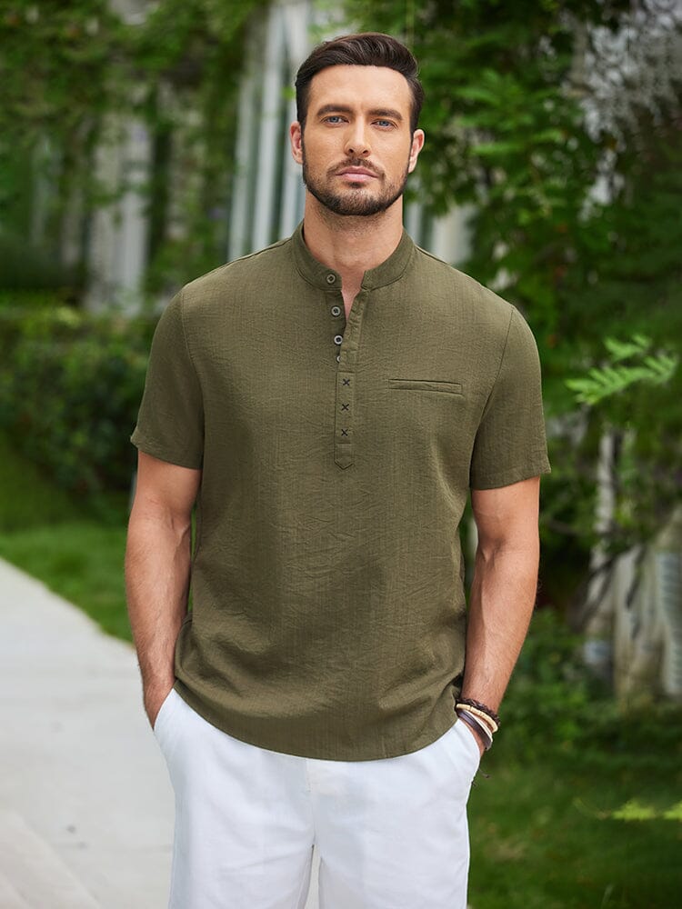 Classic Comfy Summer Henley Shirt (US Only) - Image 15