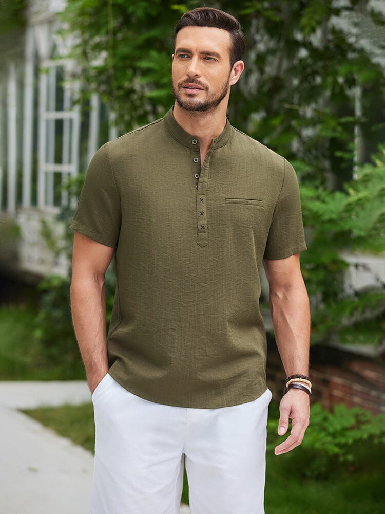Classic Comfy Summer Henley Shirt (US Only) - Image 16