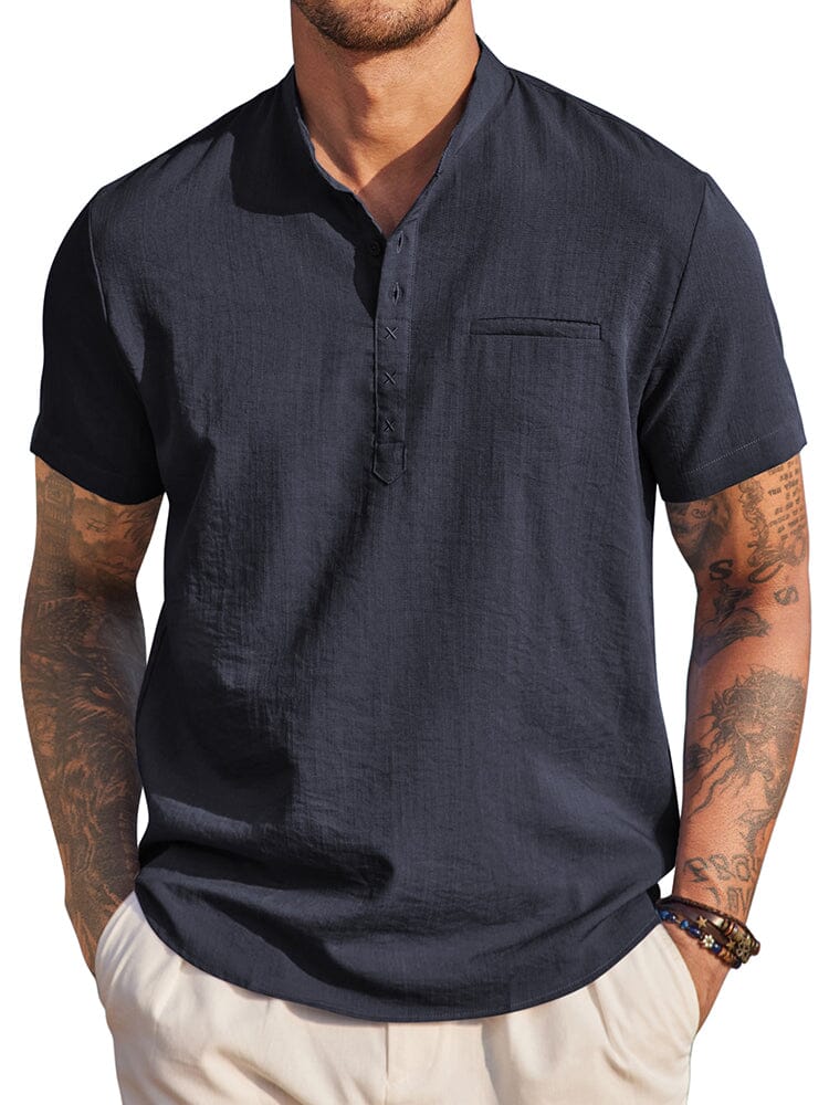 Classic Comfy Summer Henley Shirt (US Only) - Image 3