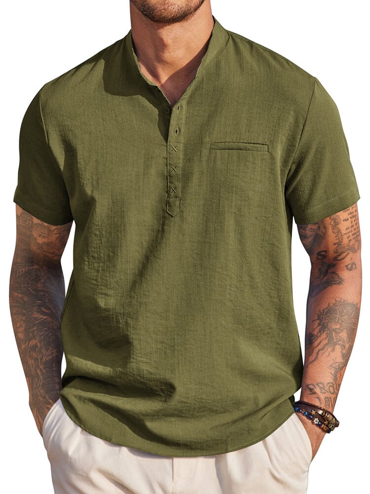 Classic Comfy Summer Henley Shirt (US Only) - Image 4