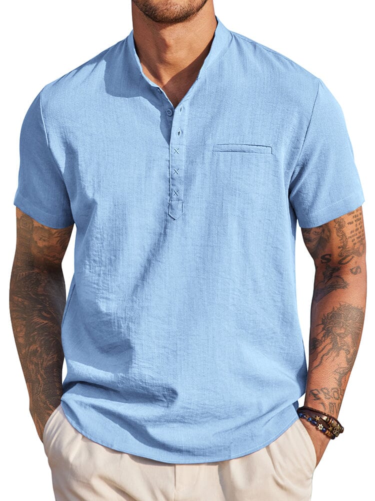 Classic Comfy Summer Henley Shirt (US Only) - Image 5