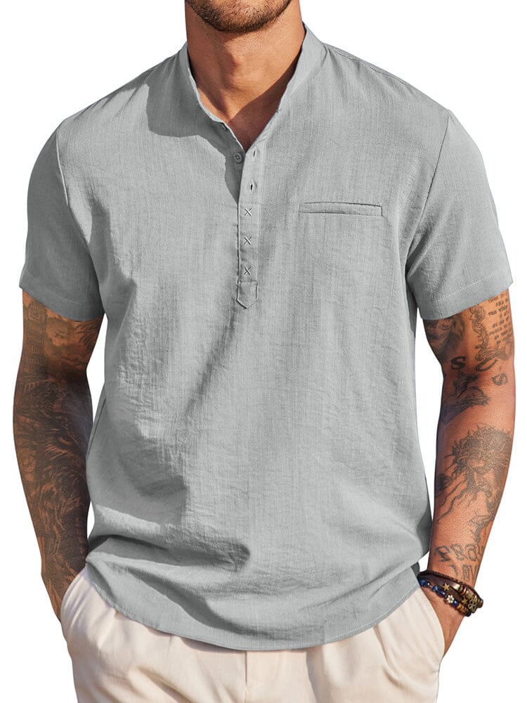 Classic Comfy Summer Henley Shirt (US Only) - Image 8