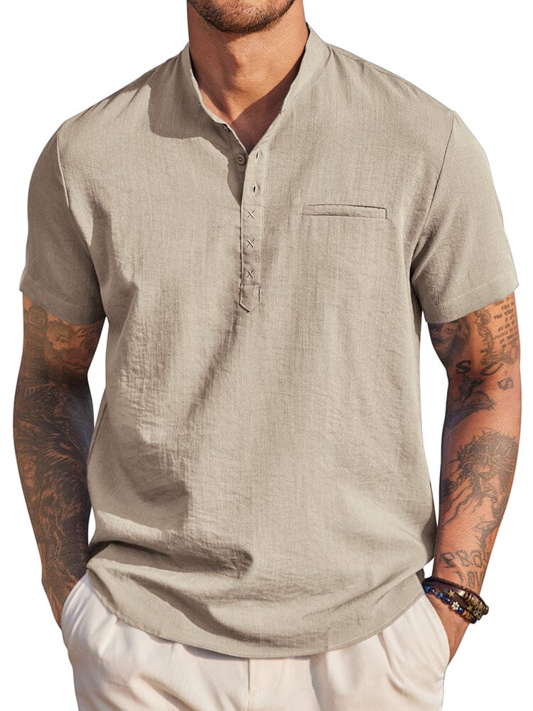 Classic Comfy Summer Henley Shirt (US Only) - Image 9