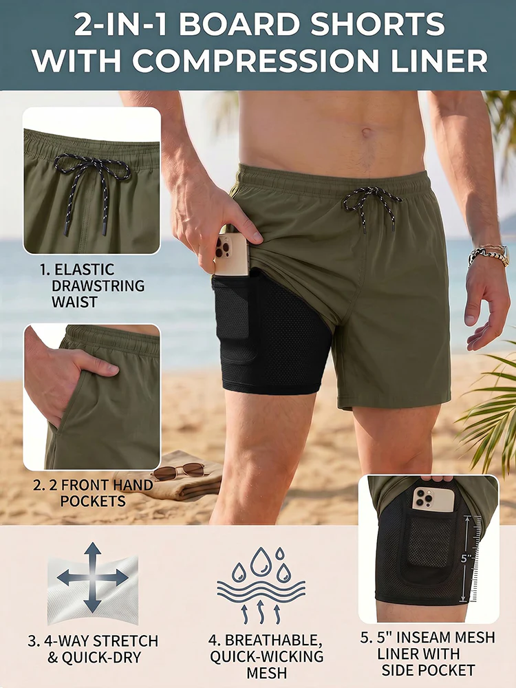 Classic Compression Liner 2 in 1 Boardshorts (US Only) - Image 14