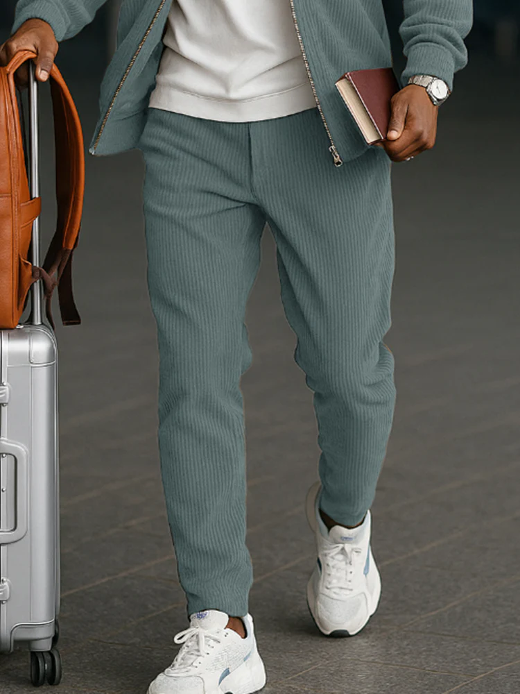 Classic Corduroy Jacket and Pants Set - Image 4