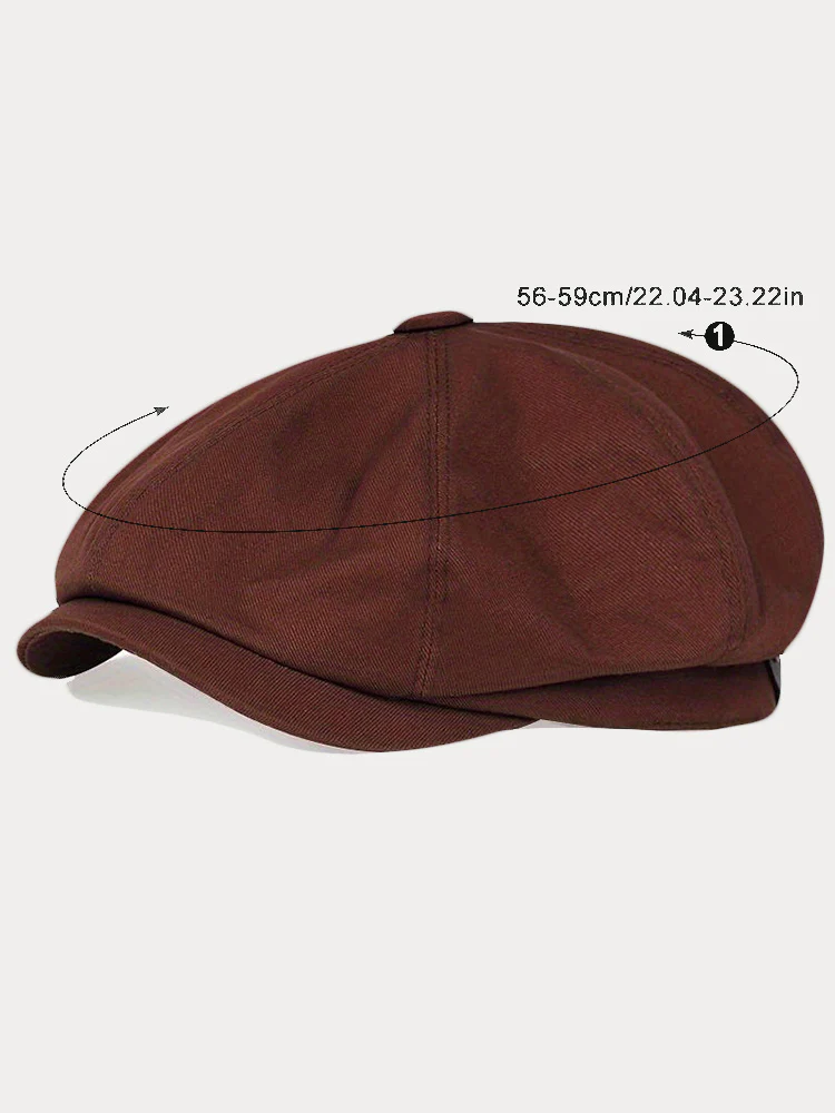 Classic Cotton Blend Newsboy Cap - Image 3