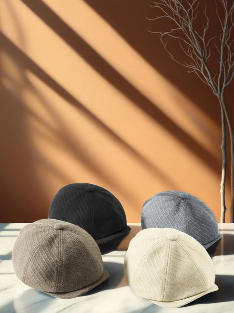 Classic Cotton Warm Newsboy Cap - Image 10