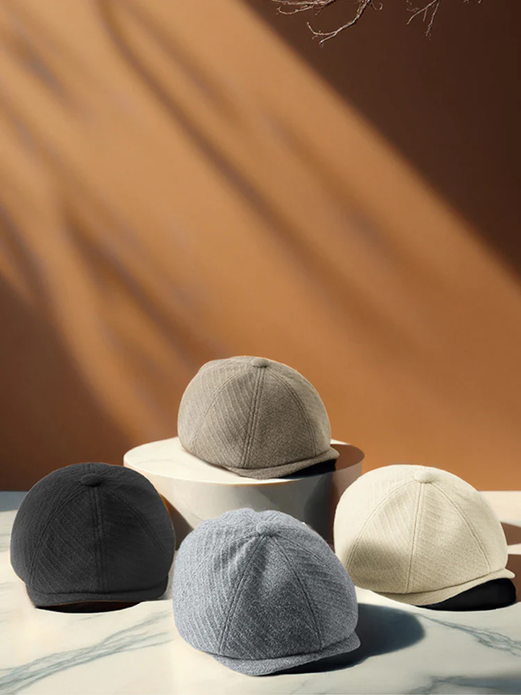 Classic Cotton Warm Newsboy Cap - Image 11