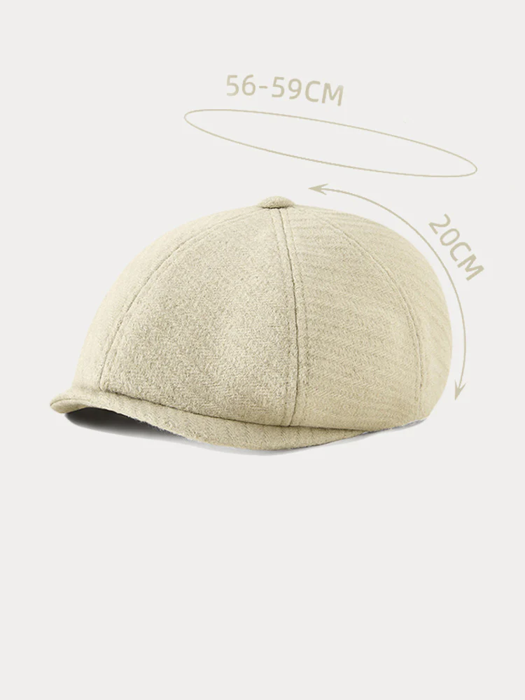Classic Cotton Warm Newsboy Cap - Image 5