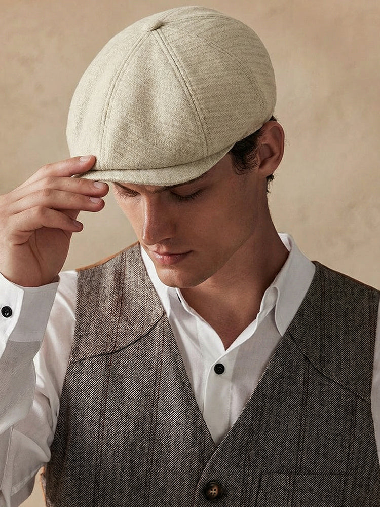 Classic Cotton Warm Newsboy Cap - Image 8