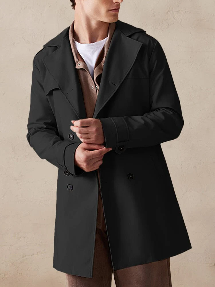 Classic Double-Breasted Trench Coat - Image 2