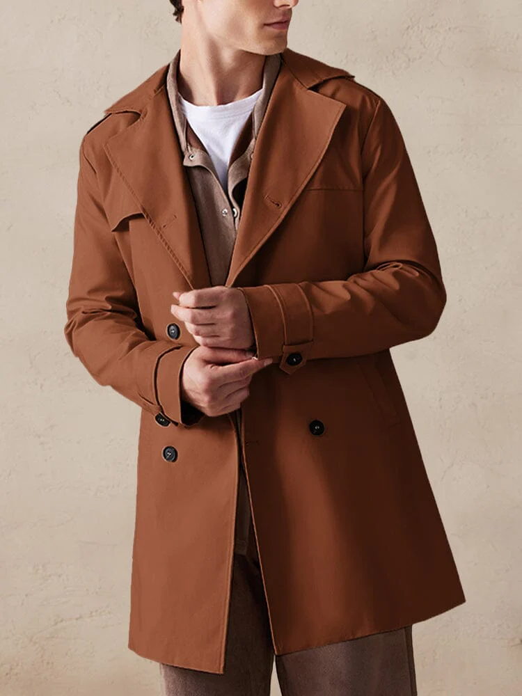 Classic Double-Breasted Trench Coat - Image 3