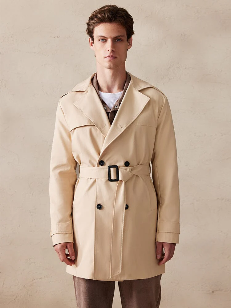 Classic Double-Breasted Trench Coat - Image 5