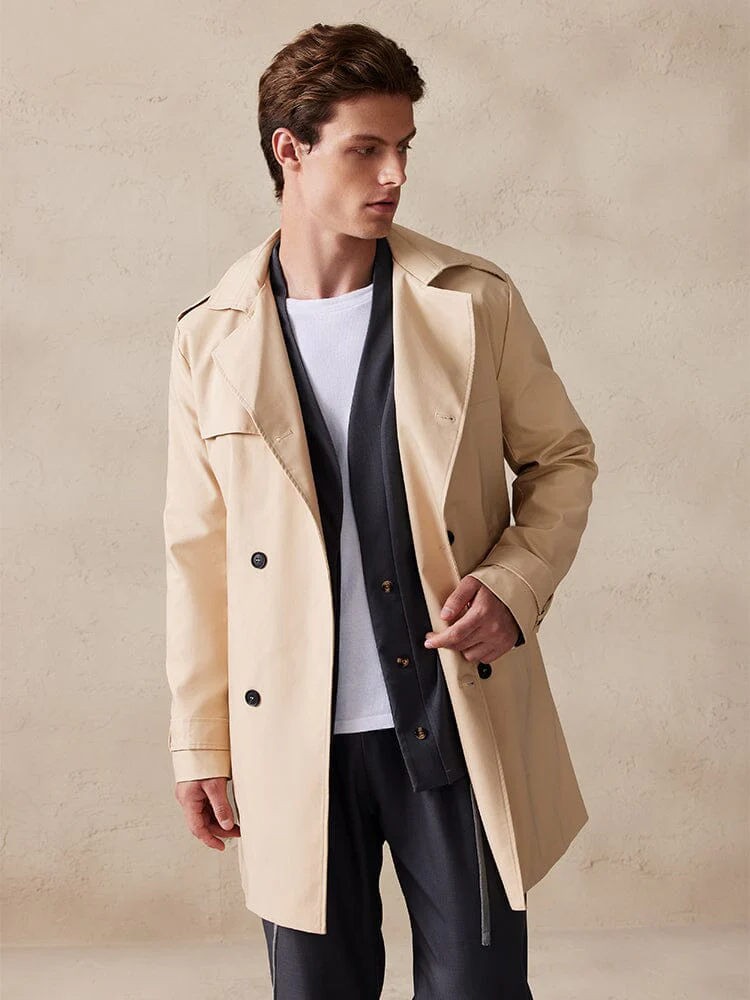 Classic Double-Breasted Trench Coat - Image 6