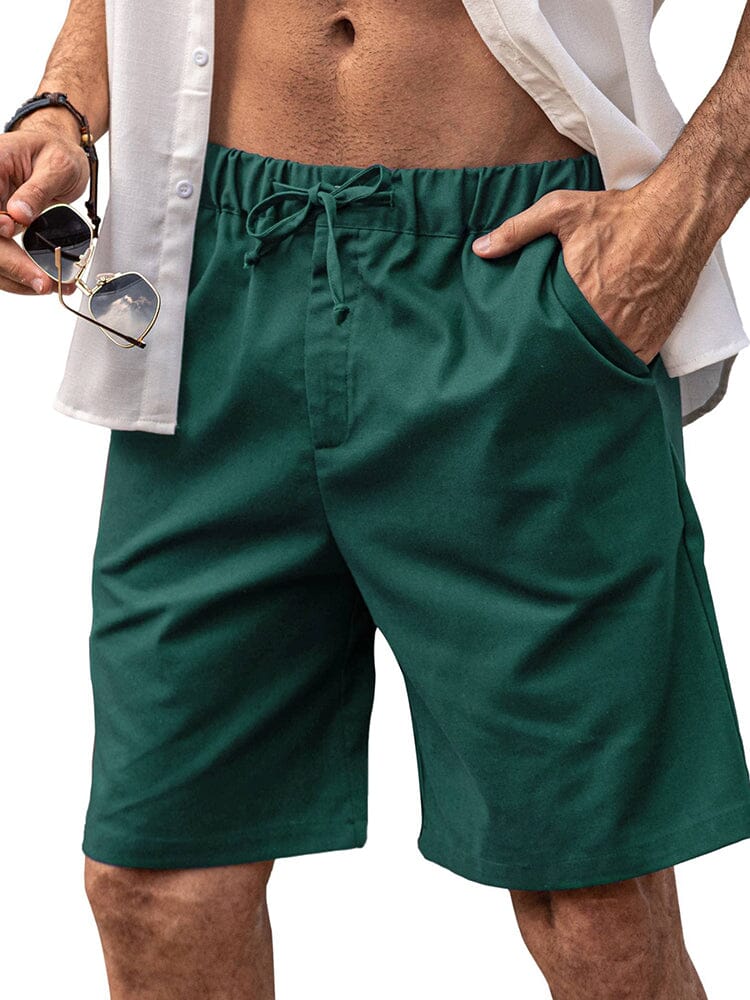 Classic Elastic Waist Linen Shorts (US Only) - Image 4