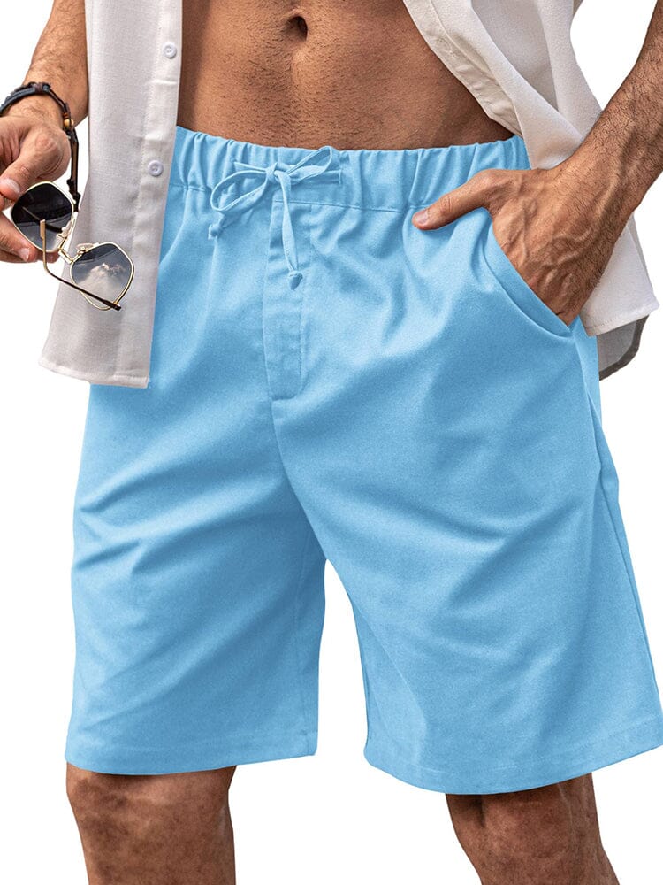 Classic Elastic Waist Linen Shorts (US Only) - Image 6