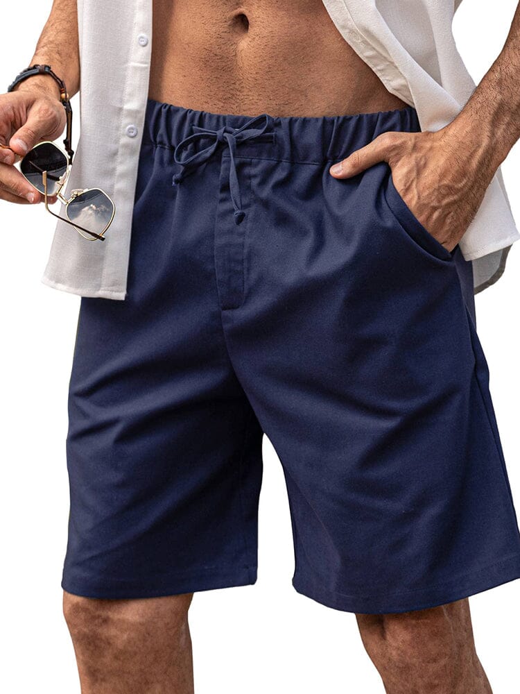 Classic Elastic Waist Linen Shorts (US Only) - Image 7