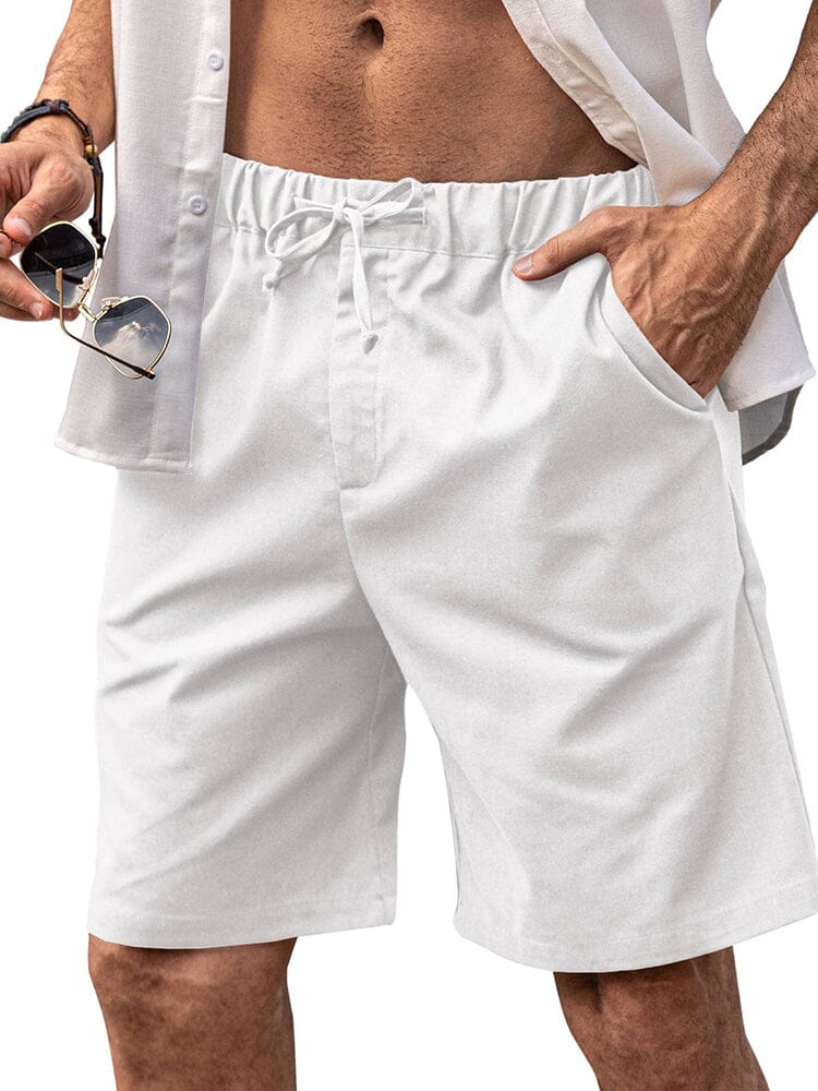 Classic Elastic Waist Linen Shorts (US Only) - Image 8