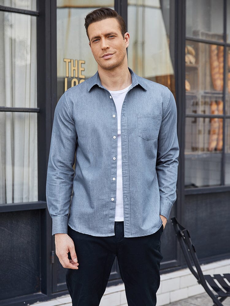 Classic Fit Denim Shirt (US Only) - Image 14