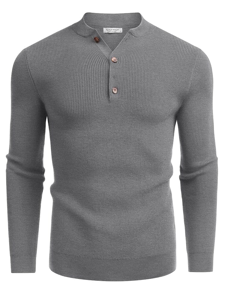 Classic Henley Collar Knit Sweater (US Only) - Image 10